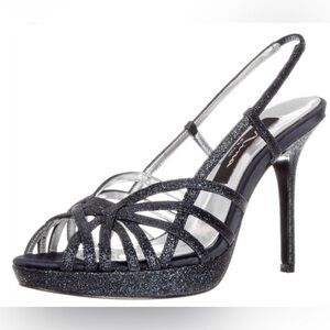 Nina charcoal Glitter Strappy Heels